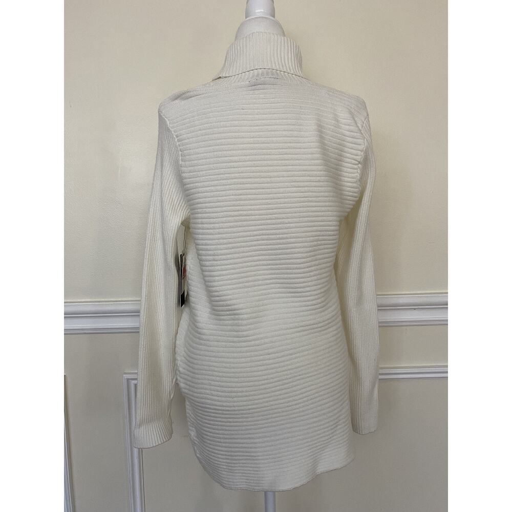 Devotion by Cyrus Women's Horizontal Ribbed Turtleneck Tunic Sweater A003020 - Picture 3 of 4